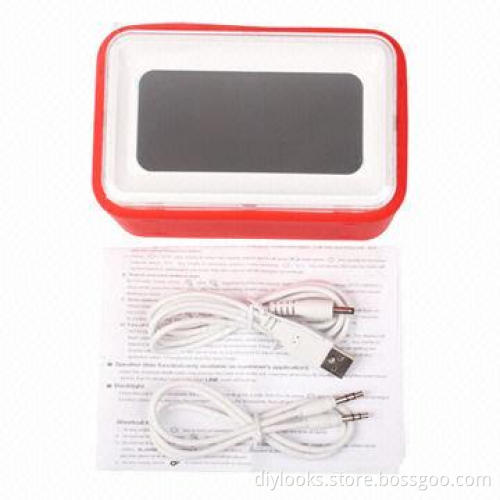 Best Selling Multifunction Speaker with LCD Display, Supports FM Radio and Alarm Clock (Red)
